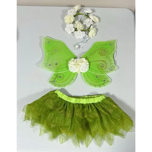 Green Cats Dogs Pets Animal Fairy Princess Costume Pet Apparel Size: M/L 🧚🏻